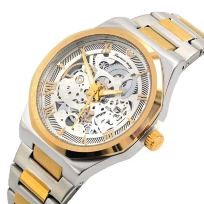 Man’s Premium Watch Golder & Silver Color | White Display